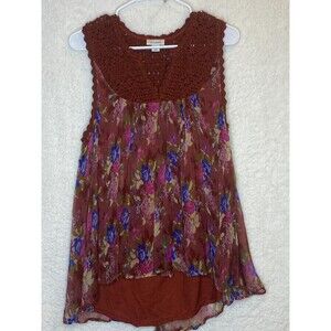 Sundance Dreamy Eves Top Women's Size Small Crocheted Flowy Sleeveless Blouse